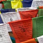 Foto van Tibetaanse gebedsvlaggen