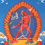 Een foto van een traditionele tanka van VajraYogini.